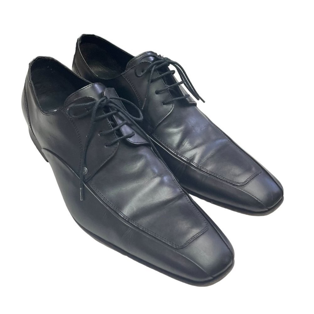 Raphael Steffens Men's Dress Shoes Formal Business Lace-up Black Leather Size 9N - Picture 2 of 12